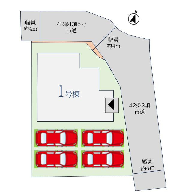 佐賀市多布施２丁目１期 1号棟の区画図