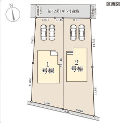 リーブルガーデン小郡市大板井の区画図