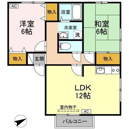 セジュール島田　B棟の間取り