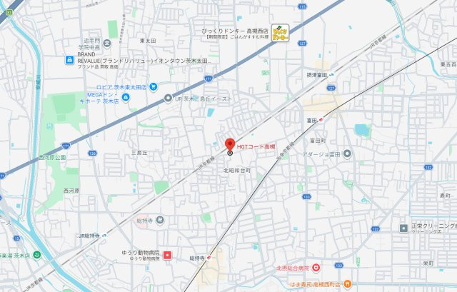HGTコート高槻の地図
