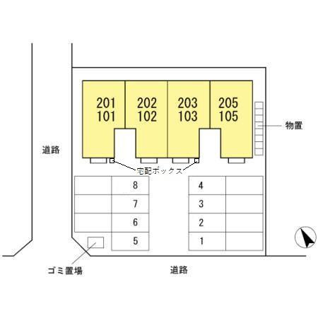 ブライダルハイツ問屋町の区画図
