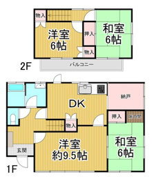 逆瀬台5丁目戸建の間取り