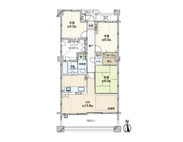 【間取り】 | アールヴェール夙川