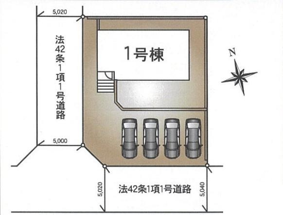 下妻市鬼怒第7　新築戸建の区画図