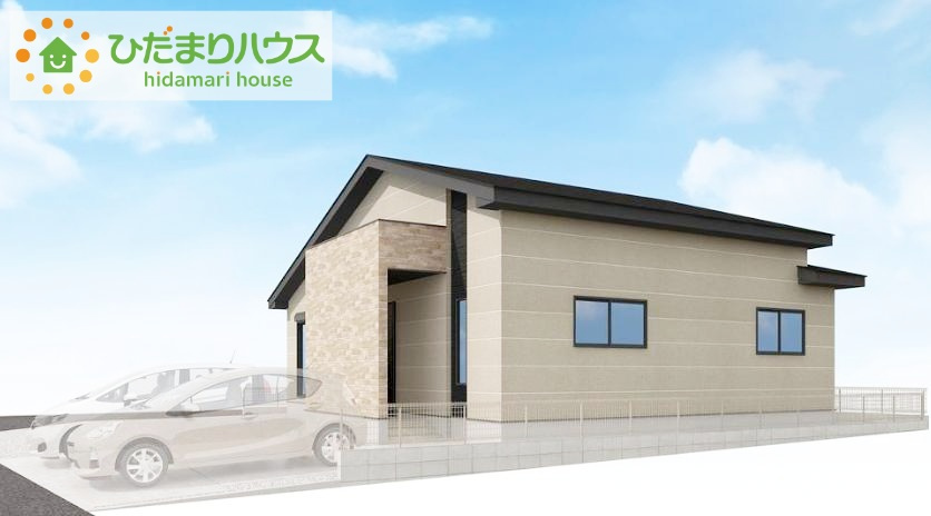日立市東大沼町11期　新築戸建　4号棟の外観パース|人気の平屋一戸建て！(^^)/