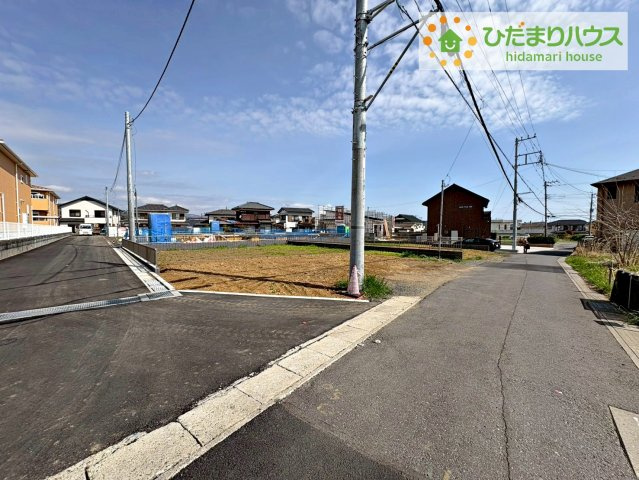日立市東大沼町11期　新築戸建　4号棟の前面道路含む現地写真|たっぷりの陽光と心地よい風が舞い込む住まい♪