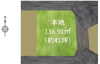 狭山市東三ツ木　建築条件なし売地　西武新宿線『新狭山駅』徒歩9分　【新狭山小学区】の土地図