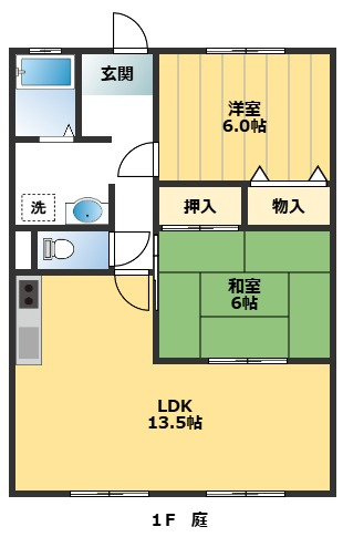 ガーデンロイヤルB棟の間取り