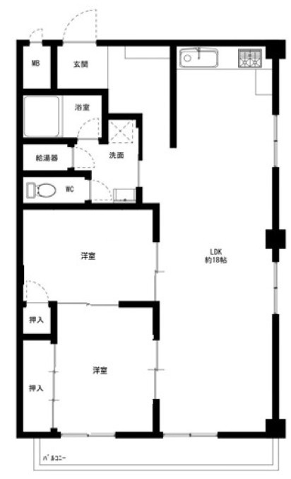 帝塚山中央マンションの間取り