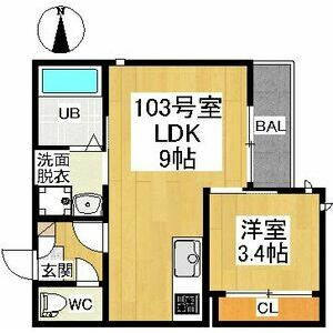 グランティック・ノーブル新瑞橋　名古屋市賃貸　仲介手数料無料の間取り