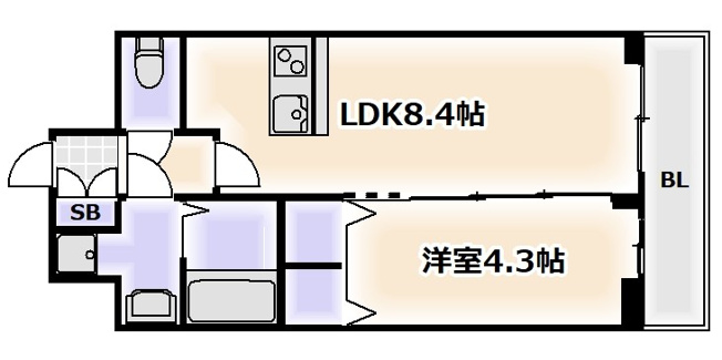 【間取り】 | ファステート大正駅前トロフィ