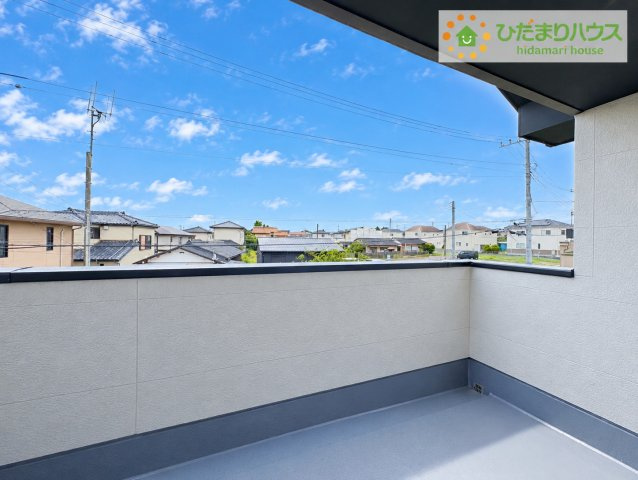 日立市東大沼町11期　新築戸建　5号棟のバルコニー|人気が高いインナーバルコニーを採用♪天候を気にせず洗濯物を干せ、紫外線も気にせずに済みます(*^^)v