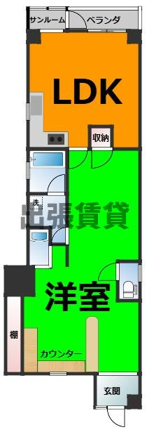 貸事務所件住宅！！ビル琴の間取り