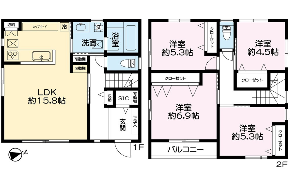 安佐南区川内５丁目の間取り|NO7