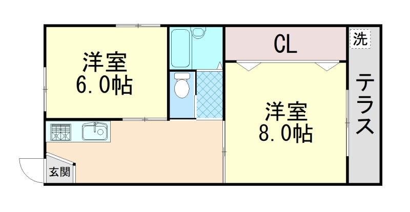 マンション 神戸市灘区高徳町３丁目の間取り