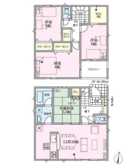 【間取り】 | 春日井市上条町９丁目237-98『仲介料無料』新築戸建て | 4号棟