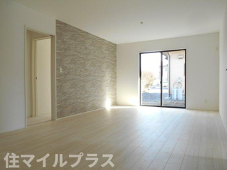 【居間・リビング】 | 郡山市田村町金屋新築一戸建て2棟 | リビングです