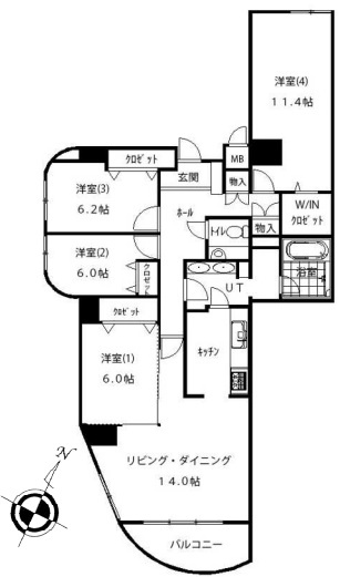 エルシオン琴似の間取り