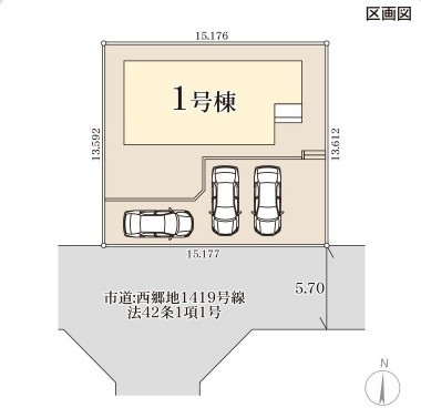 小美玉市清風台団地第6の区画図|区画図です♪