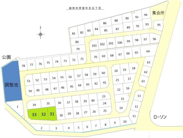 菩提寺北５丁目３区画の区画図