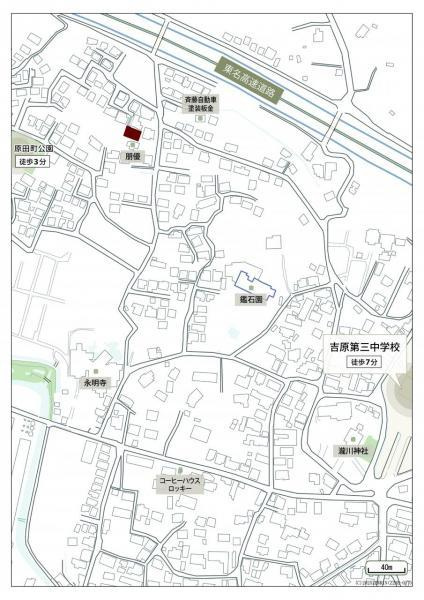 富士市原田の売地|現地周辺案内図 