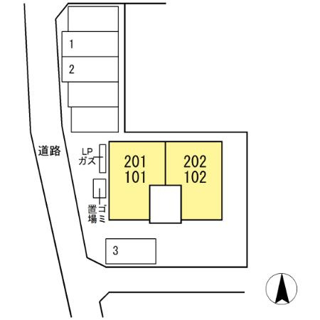 コウジィーコートの区画図