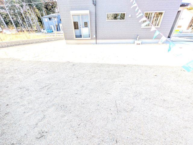 水戸内原町　第12　新築戸建　1号棟の庭|日当たりや広さを現地で体感してください。理想のガーデニングや家庭菜園を始めてみませんか。