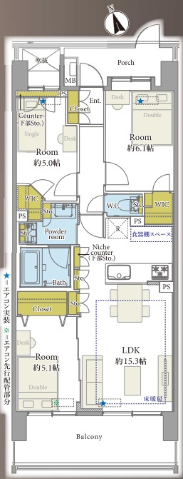 コスモ巣鴨シティフォルムの間取り