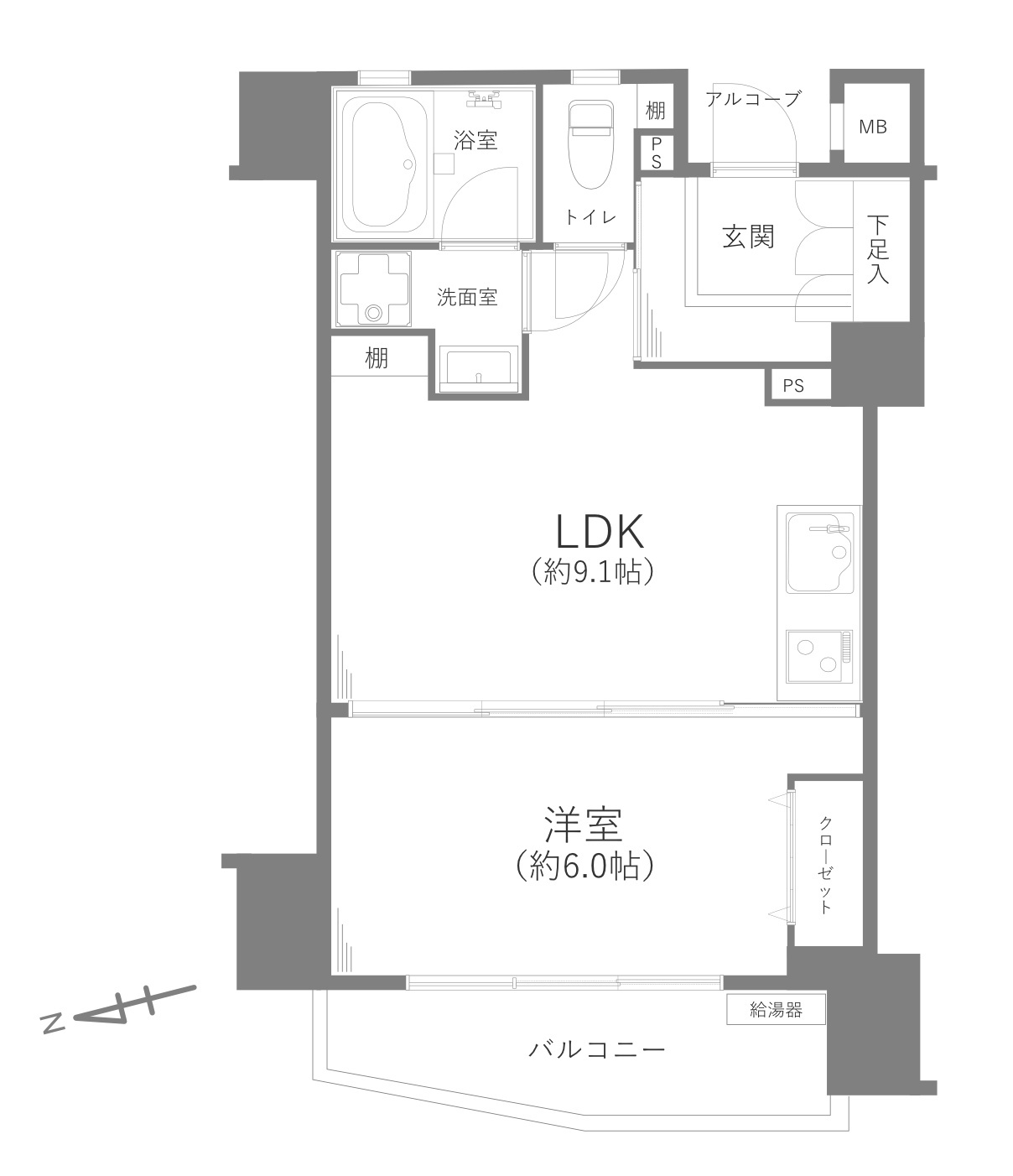 グランドパーク池尻大橋の間取り