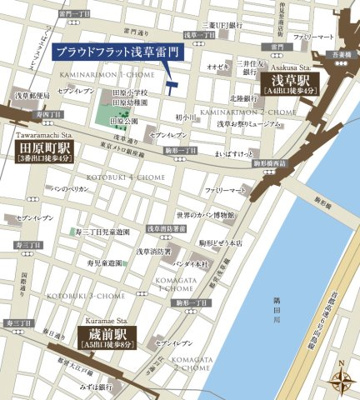 【地図】 | プラウドフラット浅草雷門