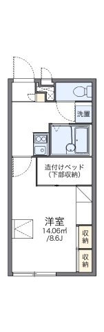レオパレス岩井川の間取り