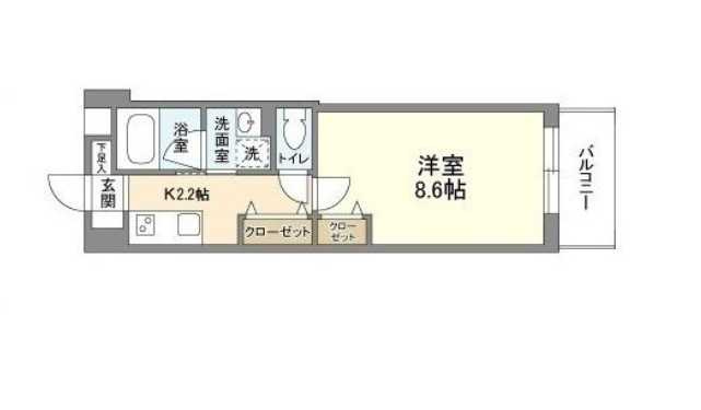 CORVAL三軒茶屋　礼金０　フリーレント　ペット相談　築浅の間取り