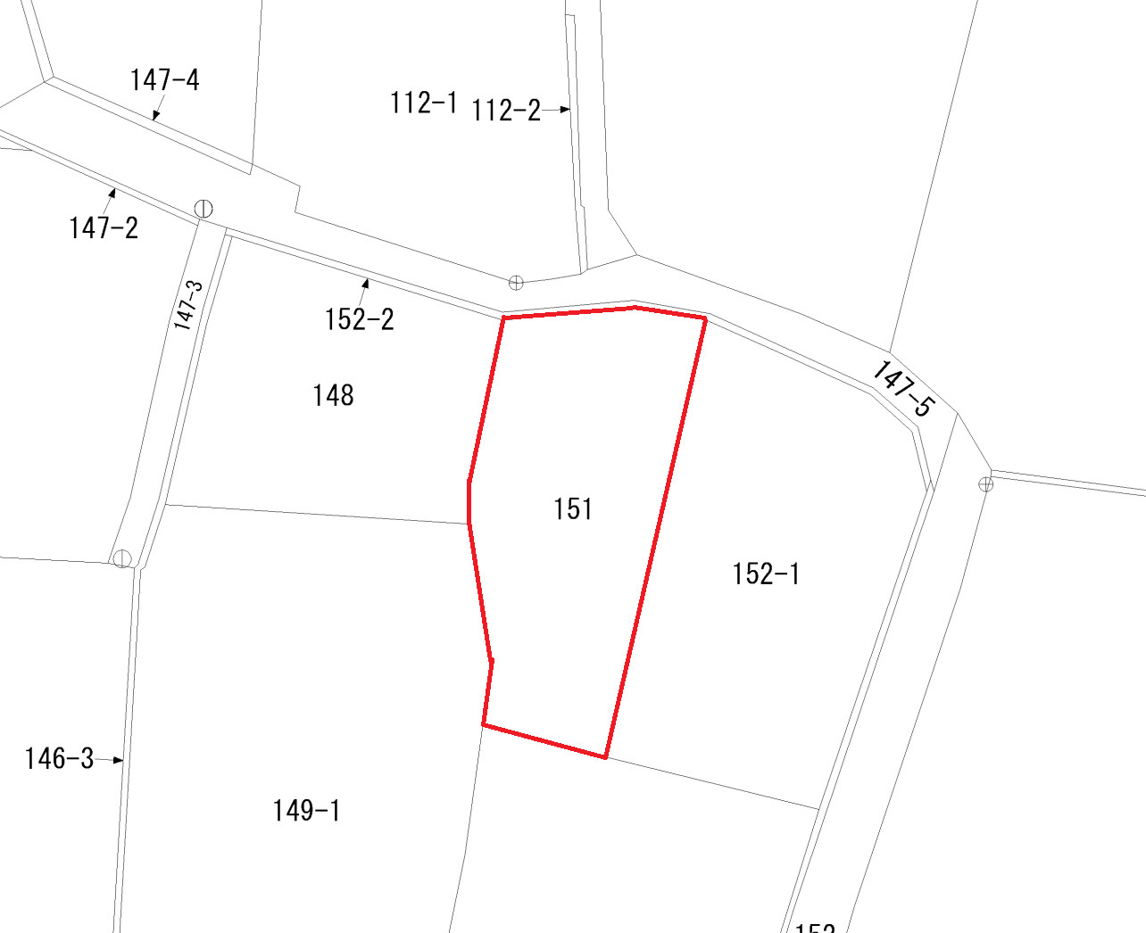 【売地】前橋市亀里町の土地図