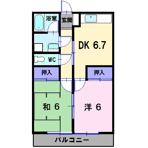 コーポIWASAの間取り