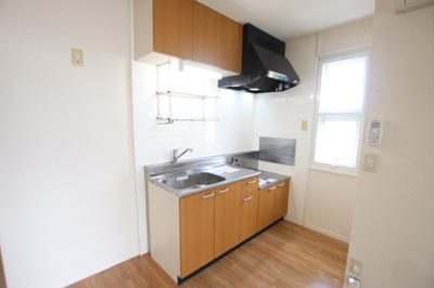 二口ガスコンロ設置可能なキッチン