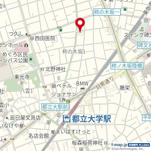 クレードルパレス柿の木坂の地図