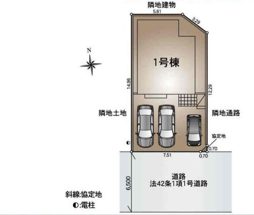 平塚市東真土３丁目新築戸建て　第11-1号棟の区画図|区画図「平塚市東真土３丁目新築戸建て」