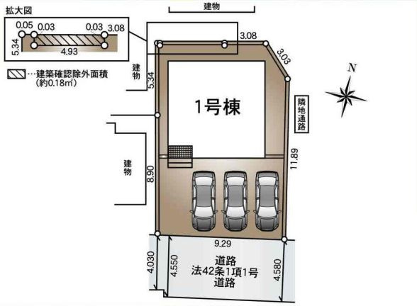 厚木市下川入新築戸建て　第19-1号棟の区画図|配置図「厚木市下川入新築戸建て」