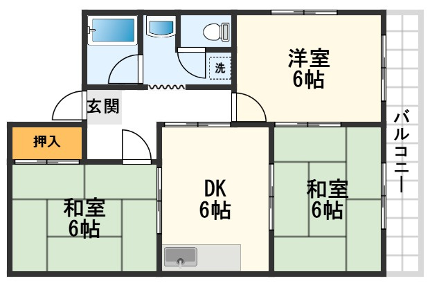 【間取り】 | ＬＥＧＡＬ　ＭＡＩＳＯＮ　津之江Ⅰ