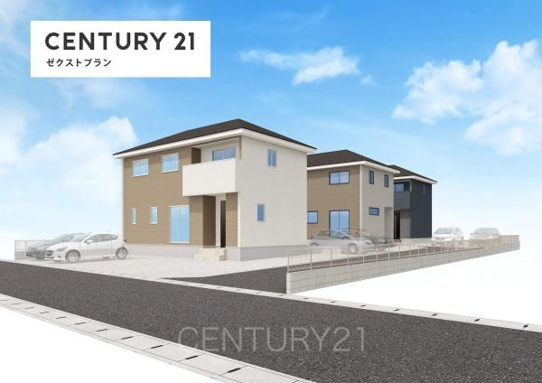 高崎市島野町1期 1号棟の外観|イメージパース※実際の色と異なる場合があります。