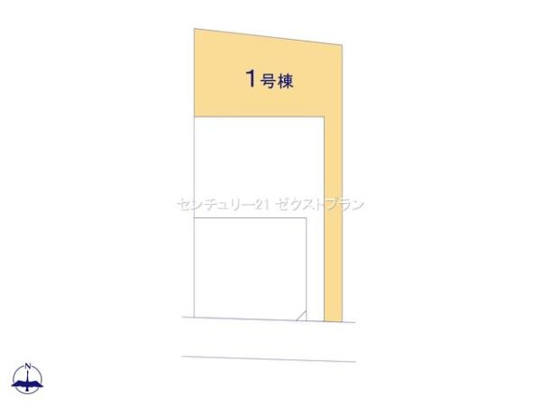 高崎市島野町1期 1号棟の区画図|区画図