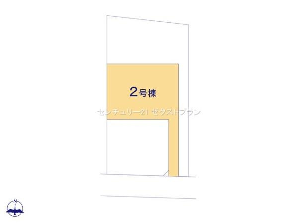 高崎市島野町1期 2号棟の区画図|区画図