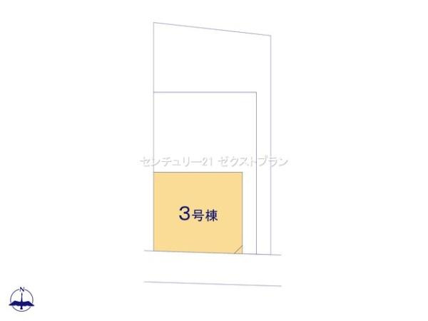 高崎市島野町1期 3号棟の区画図|区画図
