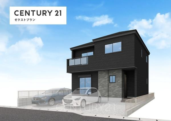 高崎市常盤町1期 1号棟の外観|イメージパース※実際の色と異なる場合があります。
