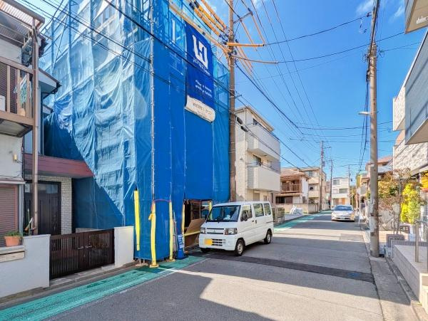 川崎市川崎区四谷上町の新築一戸建の前面道路含む現地写真|閑静な住宅街につき住環境良好です♪
