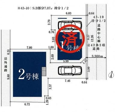 川崎市川崎区小田６丁目の新築一戸建の区画図|最終1棟の販売です！
お気軽にお問合せ下さい！