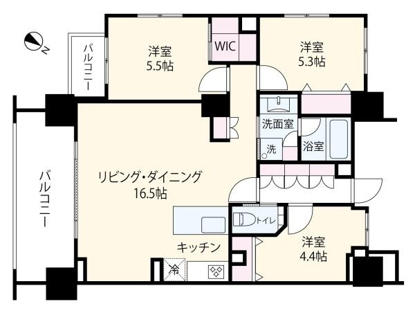 クレストフォルム横浜片倉町の間取り