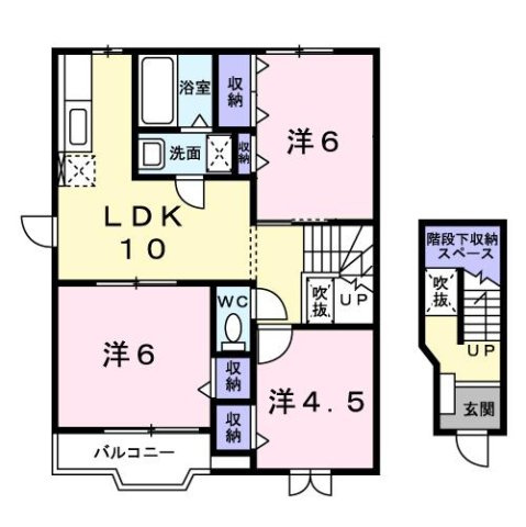 【間取り】 | グリ－ンヒルＴＡＤＡ　Ａ