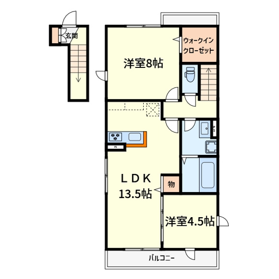 【間取り】 | セレーノコソベA棟