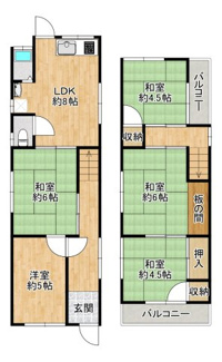 【間取り】 | 野尻町　中古戸建 | 【本日ご内覧可能】空家につきいつでもご内覧可能です♪資料請求だけでもお問い合わせください！